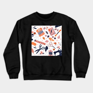 Sewing pattern with oak leaves. Crewneck Sweatshirt